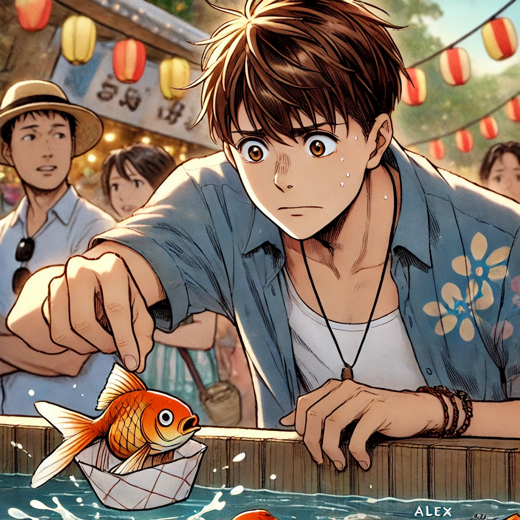 The Goldfish Scooping Challenge: A Summer Festival Adventure