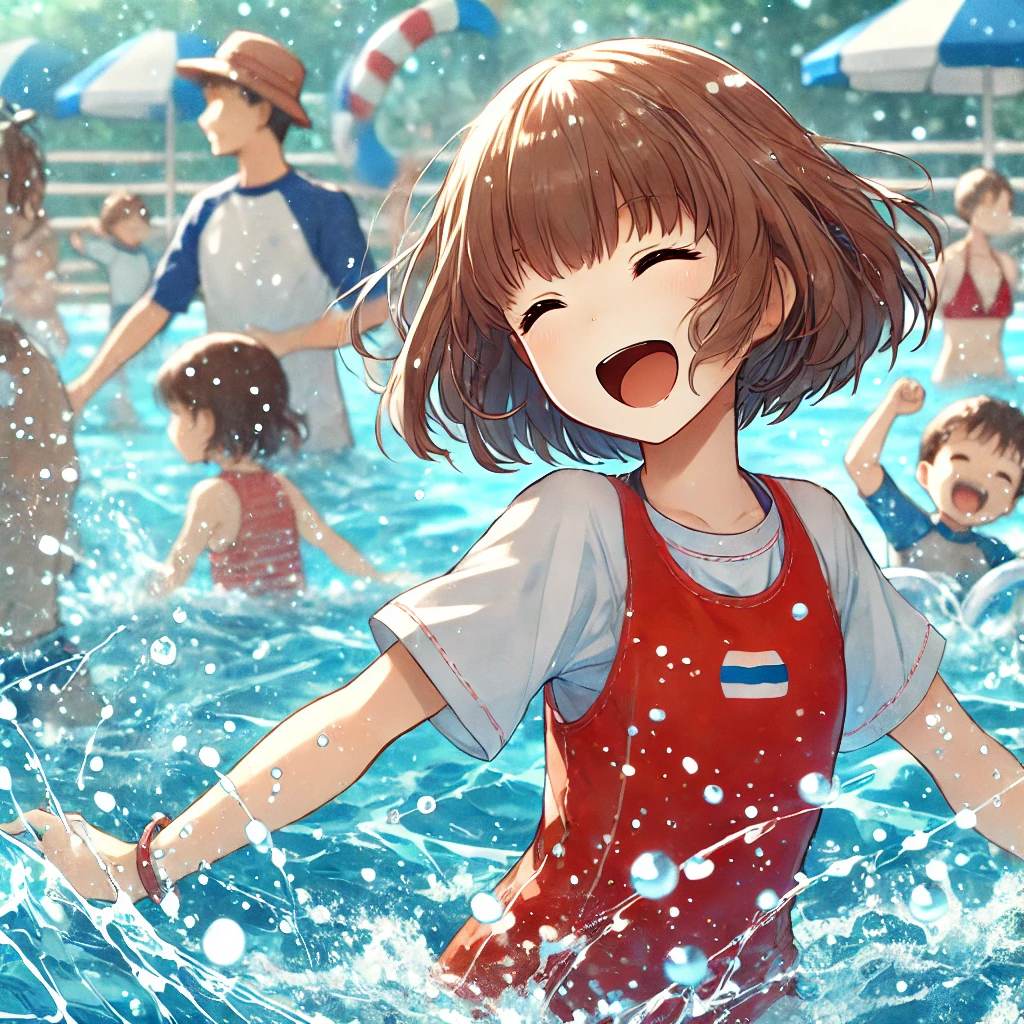 Laughter and Play at the Pool