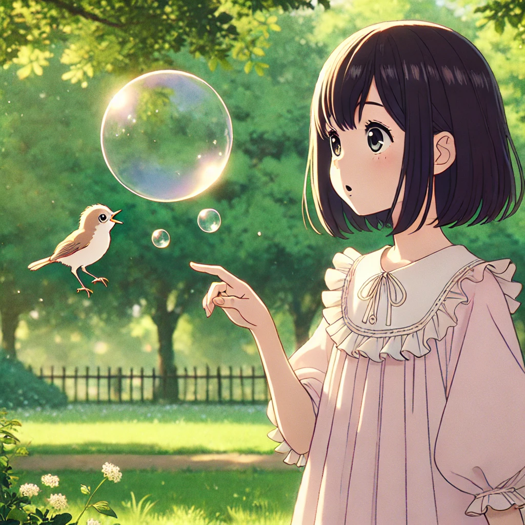 A Curious Bird and a Delicate Bubble