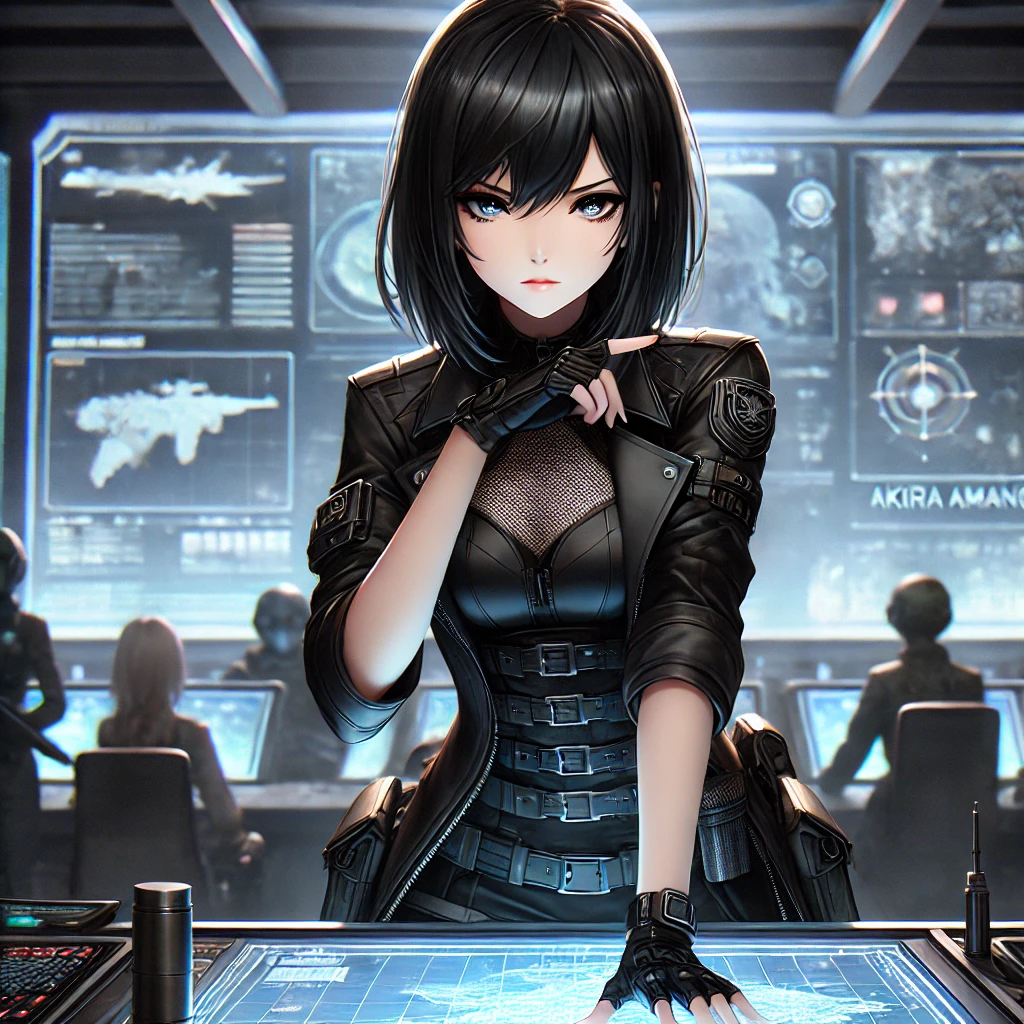 Cyberpunk Strategist: A Girl's Victory in a High-Tech Battlefield