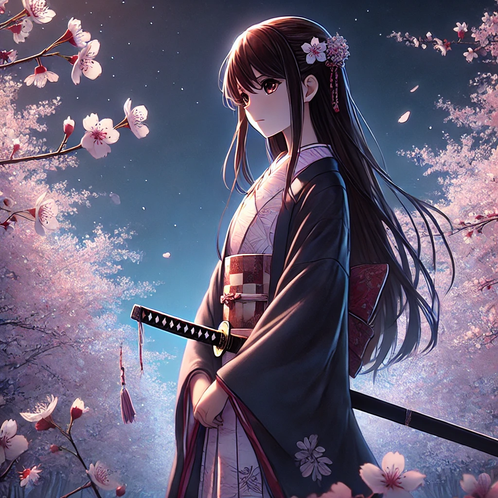 A Silent Night Beneath the Cherry Blossoms