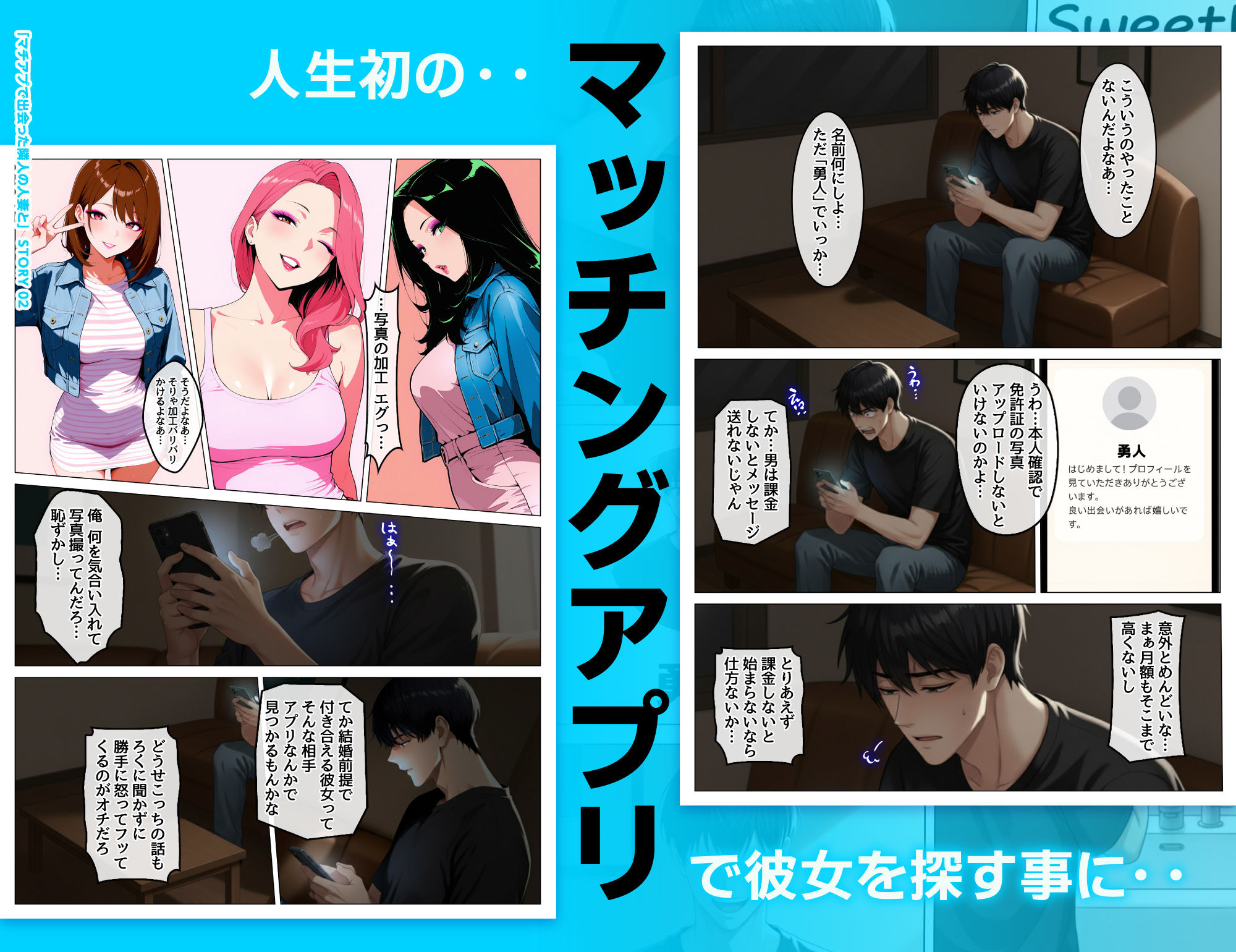 マッチングアプリで出会ったむちむち美女が、まさかの隣人で人妻だった件