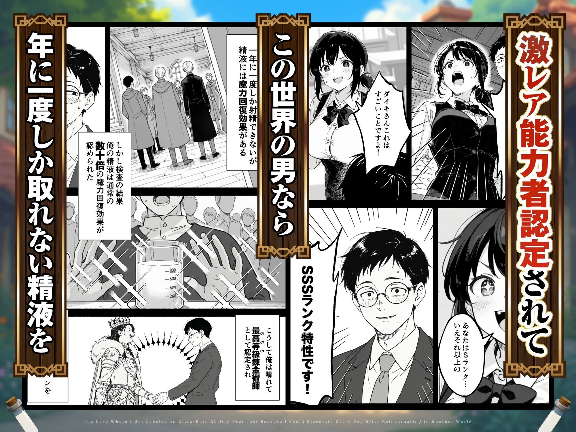 異世界転生したら毎日射精できるというだけで激レア能力者認定された件(3/7)
