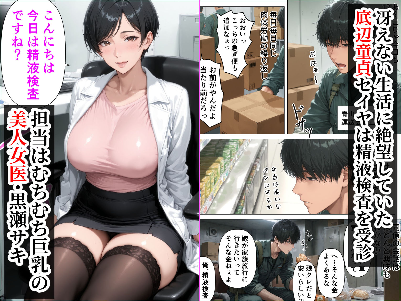 【精液が最強の美容薬の世界】 SSSレア精液で人生逆転！むちむち人妻女医の特別検診