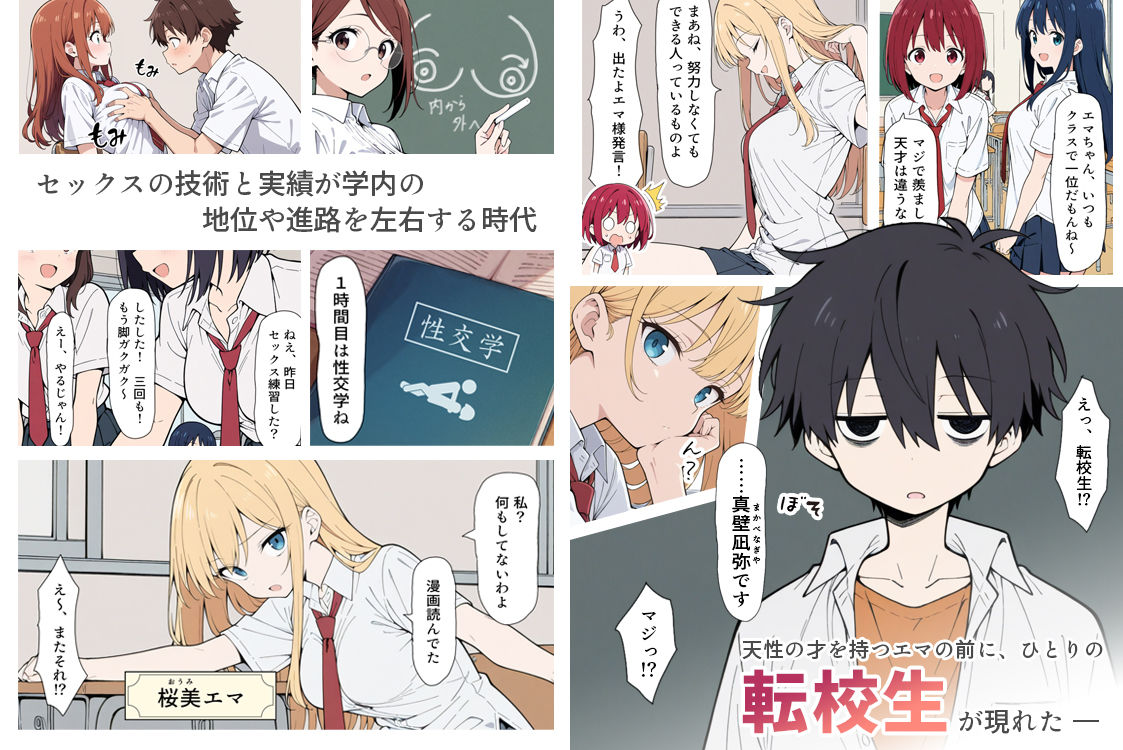 陰キャ転校生はセックス最強 - クラス代表の座を奪われた私 -