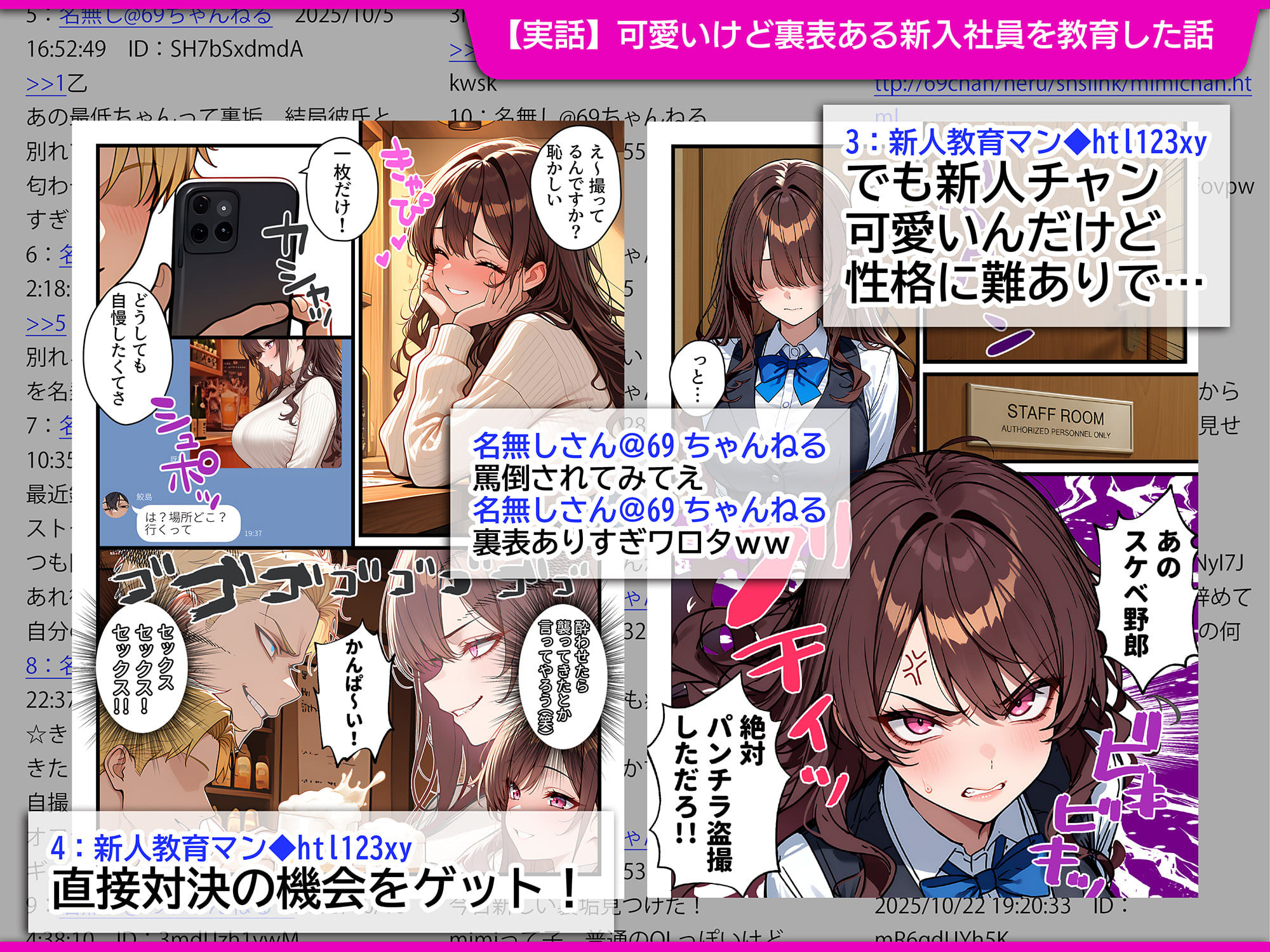 地味でブスだと思ってた新人清掃員の裏垢特定 粘着SEXで彼氏と別れさせた物語 裏ルート